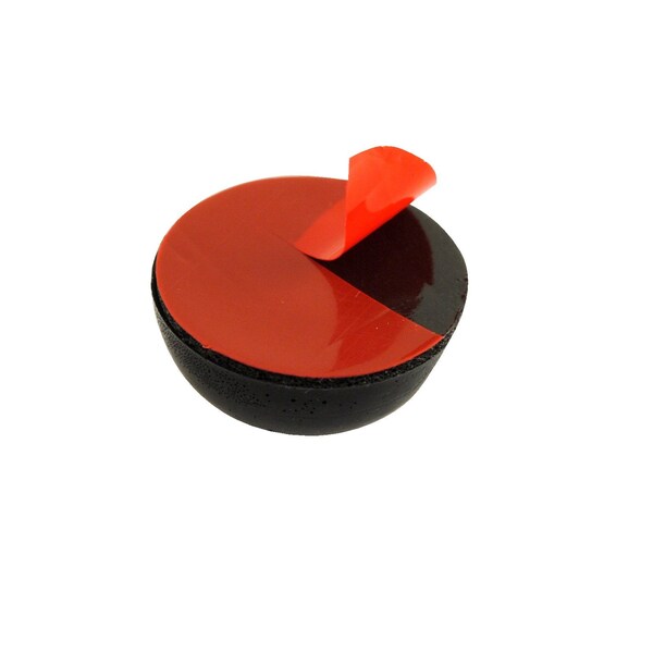 ROUNDED RUBBER DOME BUMPERS 0.75X0.75 IN, PK50